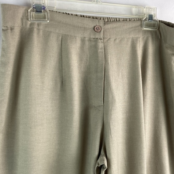 Simply Be wide leg linen NWT tan pants 10 - Picture 2 of 6